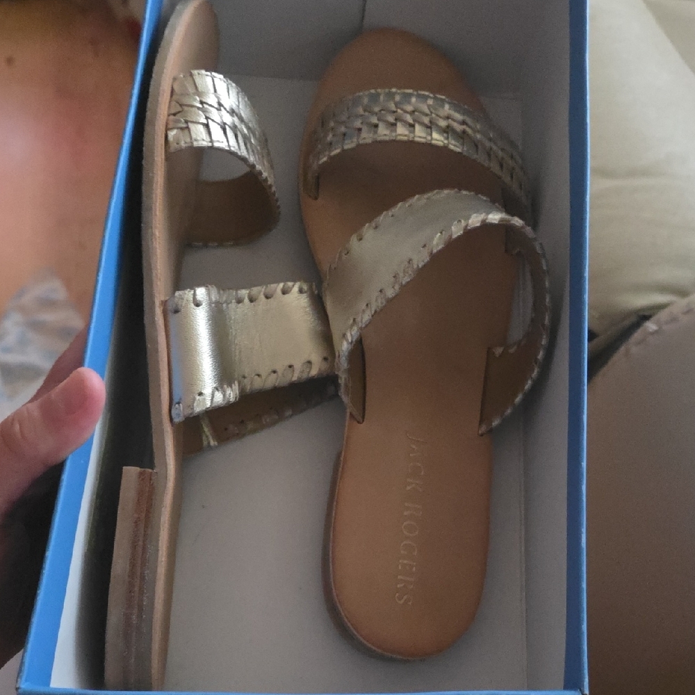 Jack Rogers Metallic Gold Women's Sandals